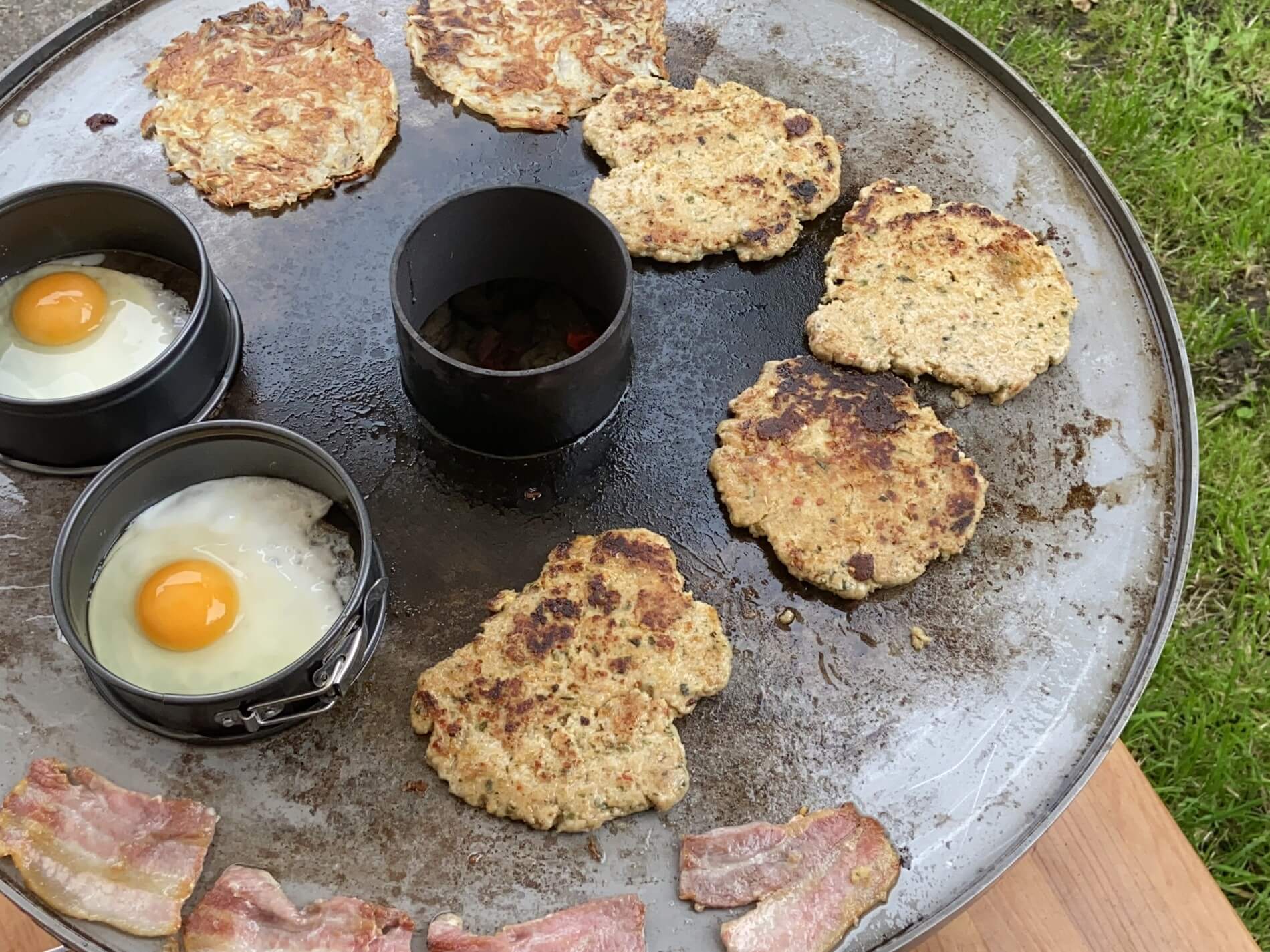 Double Sausage and Egg Muffin Cook