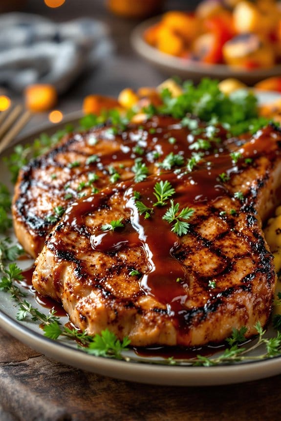Barbecued pork chop ingredients