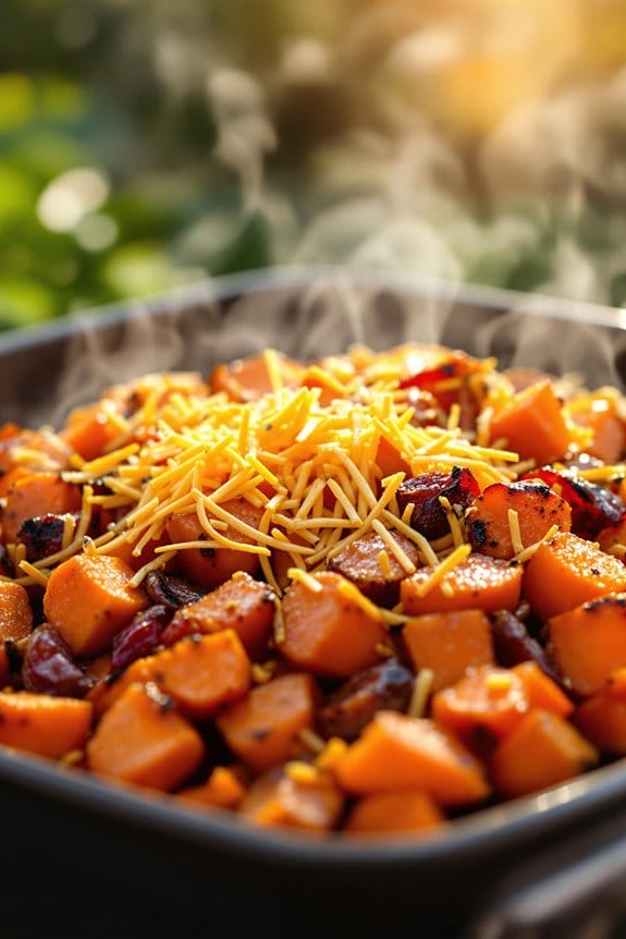 barbecued roasted sweet potatoes