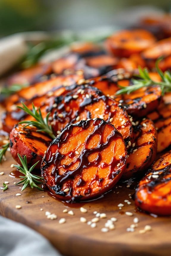 Barbecued sweet potatoes delight