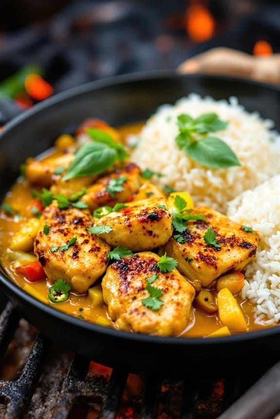 barbecued Thai coconut curry