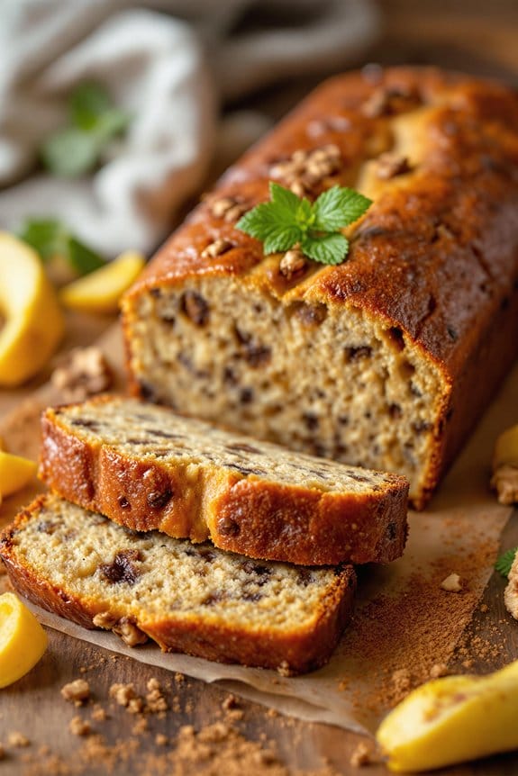 bbq baked vegan banana bread