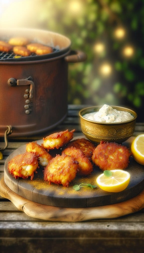 bbq beer battered cod fritters