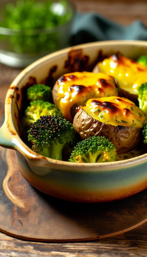 bbq broccoli cheese potato bake