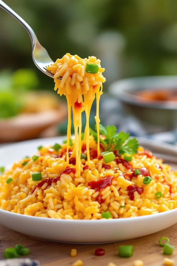 BBQ cheesy rice delight