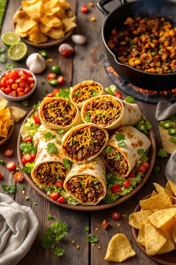 bbq green chilli beef burrito