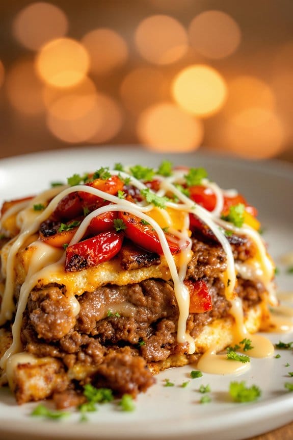 bbq philly beef strata ingredients