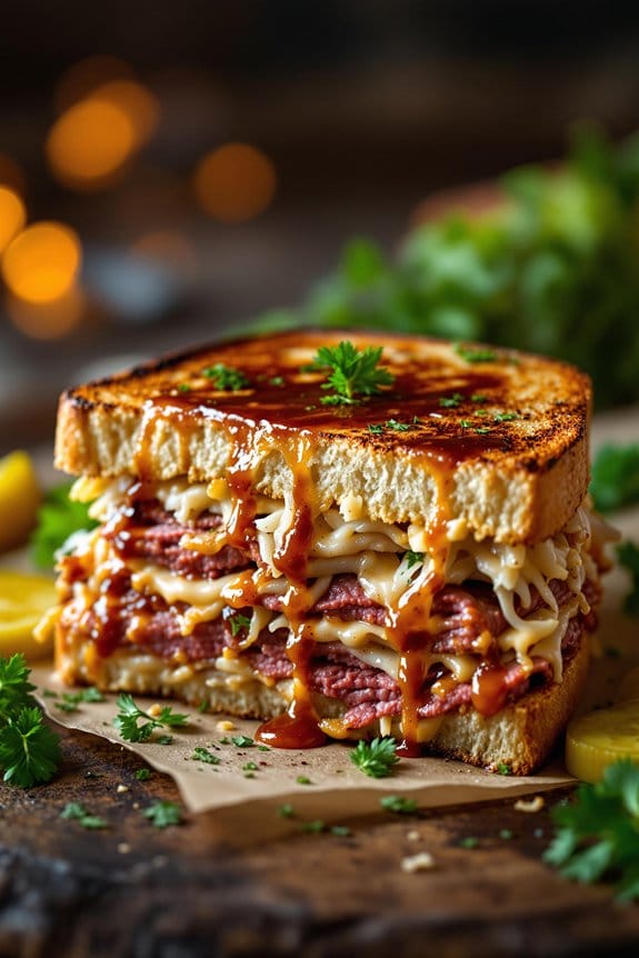 bbq reuben sandwich delight