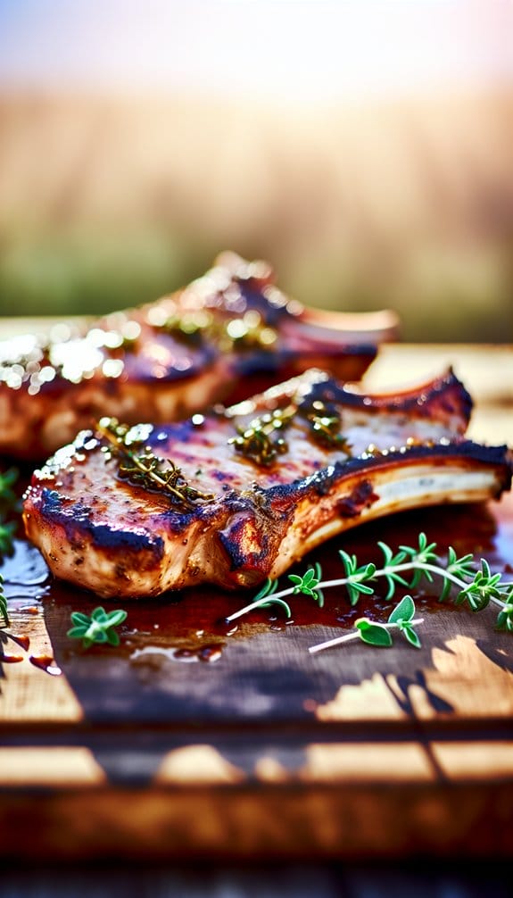 buttermilk marinated BBQ pork chops