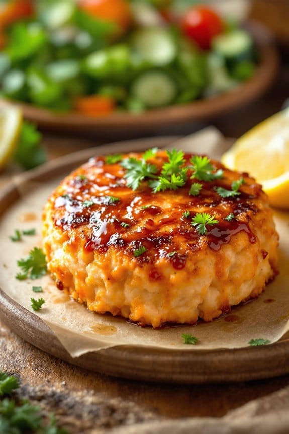 crispy BBQ salmon patties