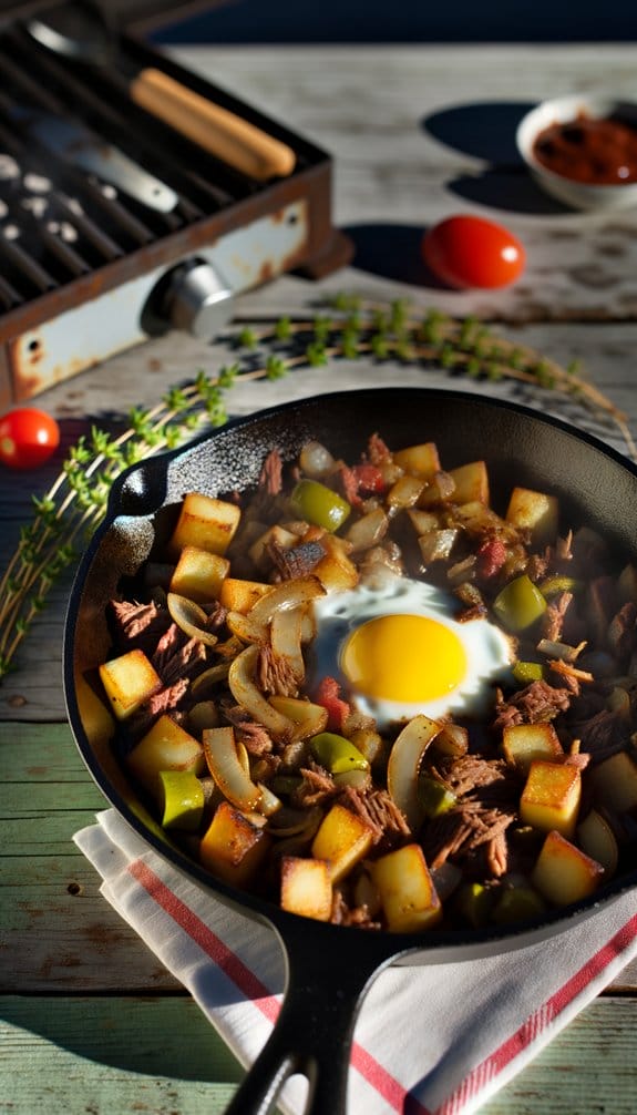 farmhouse BBQ beef hash