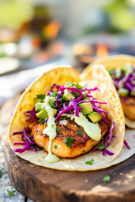 fresh halibut fish tacos