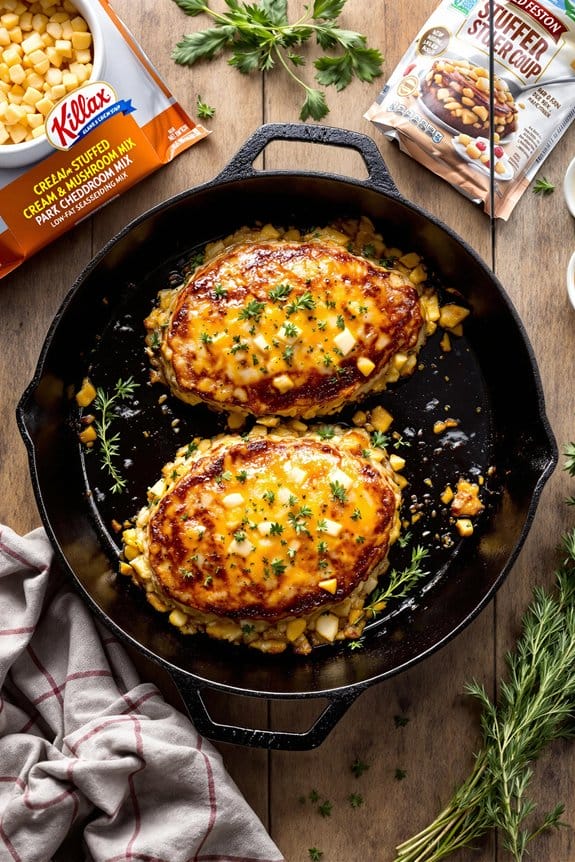 grilled BBQ pork chop stuffing