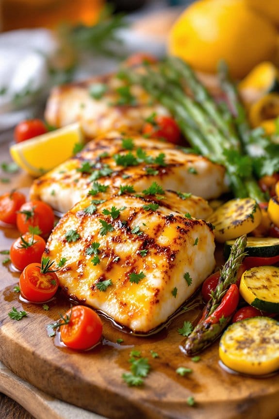 grilled Mediterranean sea bass
