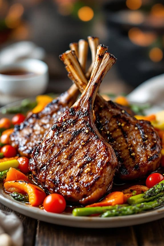 grilled Mongolian barbecue lamb chops