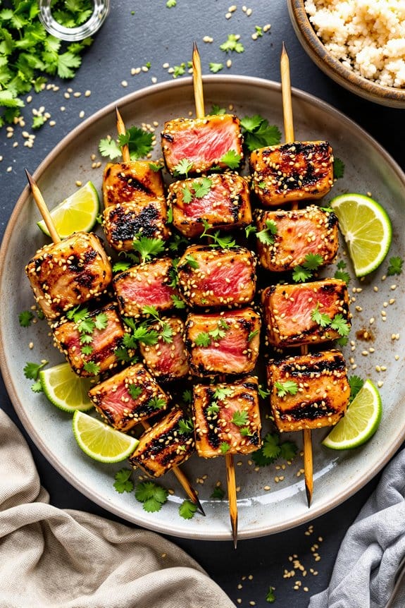 Sesame-Ginger Tuna Skewer