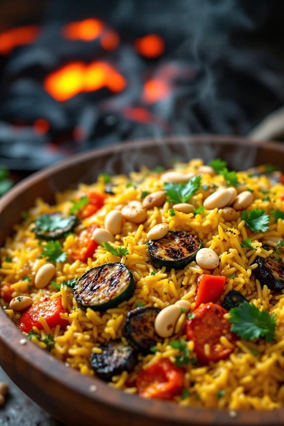 grilled vegetable biryani delight