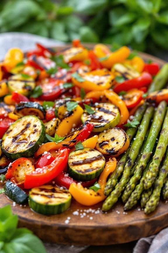 grilled vegetable foil parcels