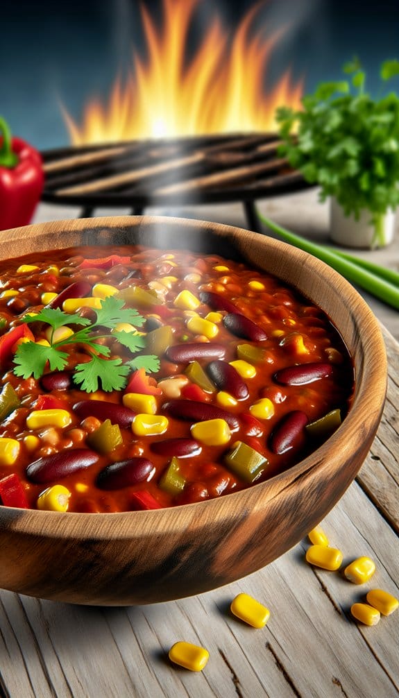 hearty BBQ vegan chilli ingredients