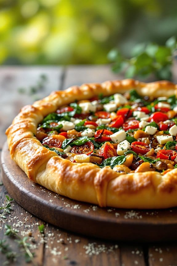 Mediterranean barbecue vegetable pie
