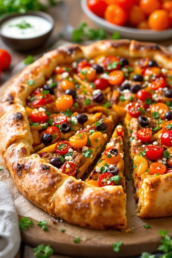 Mediterranean vegetable cheese pie