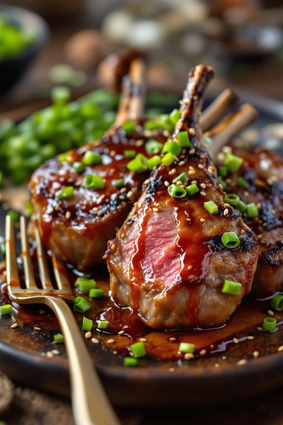 Mongolian barbecue lamb chops