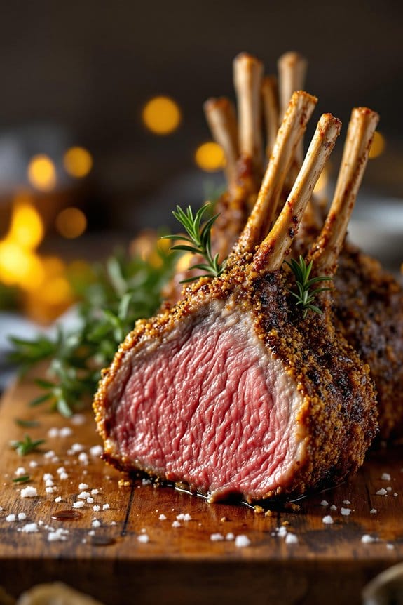 mustard-crusted lamb showstopper