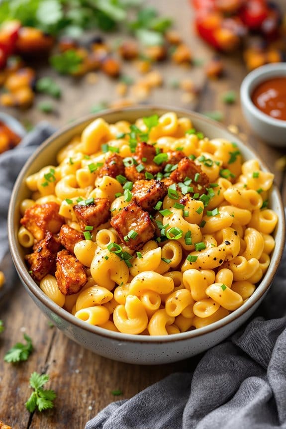 plant-based barbecue mac and cheese