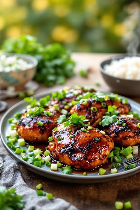 smoky BBQ chipotle chicken thighs