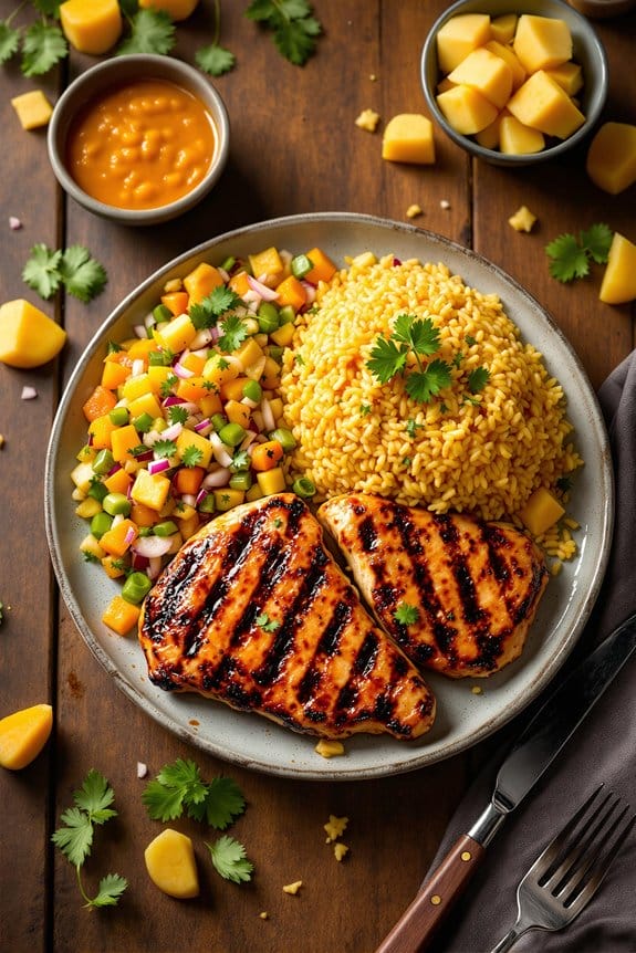 Tropical BBQ Mango-Pineapple Chicken recipe
