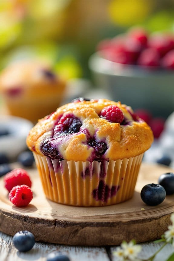 vegan berry muffins delight