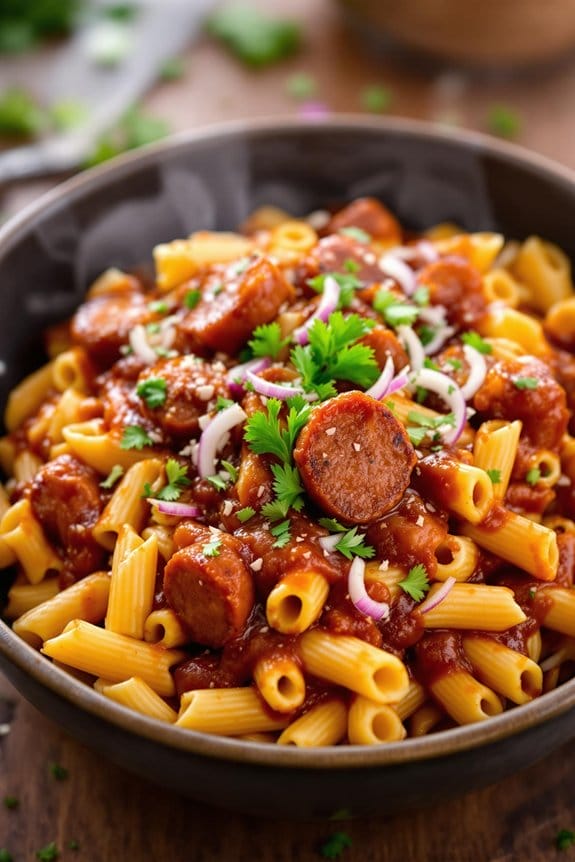 Vegan sausage rigatoni ingredients